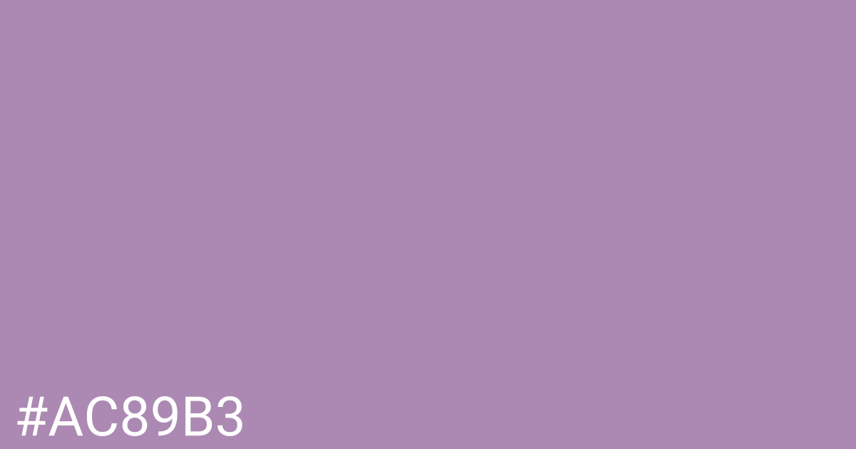 Hex color #ac89b3 graphic