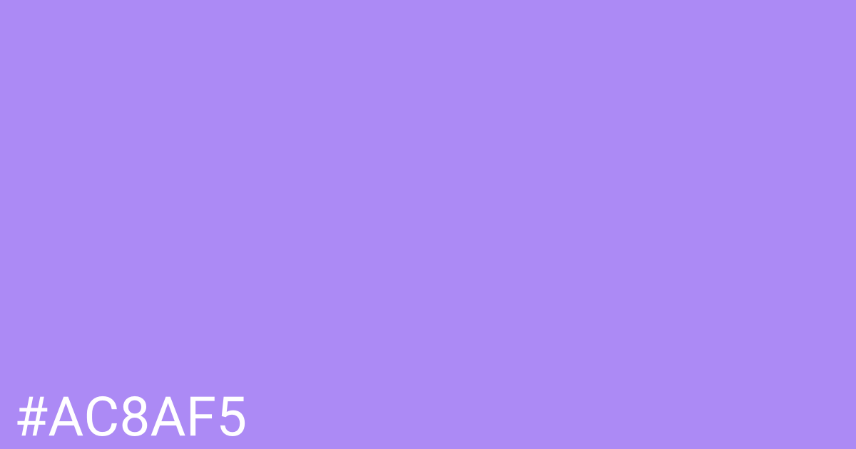 Hex color #ac8af5 graphic