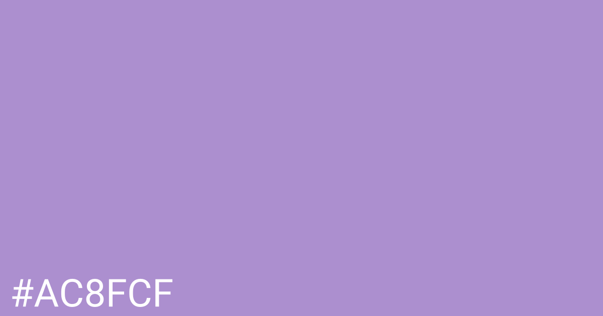 Hex color #ac8fcf graphic