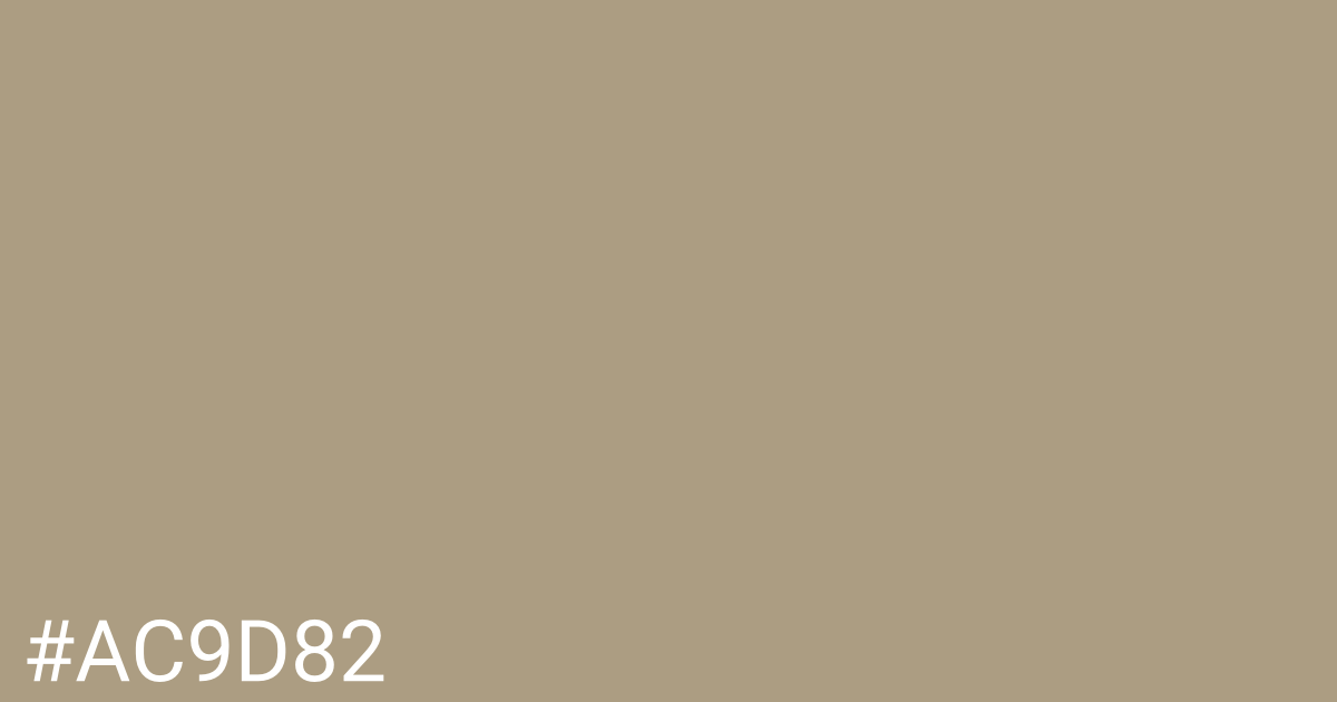 Hex color #ac9d82 graphic