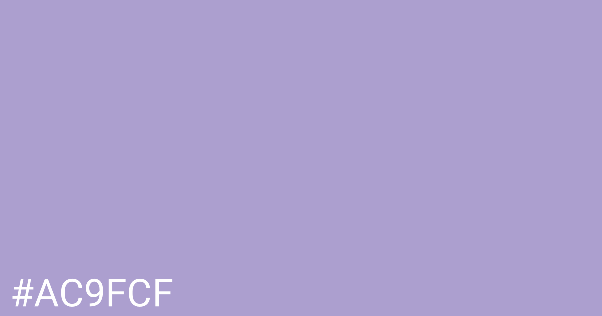 Hex color #ac9fcf graphic