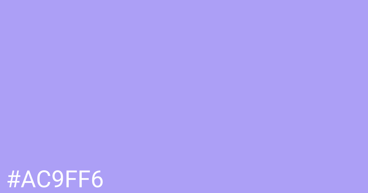 Hex color #ac9ff6 graphic