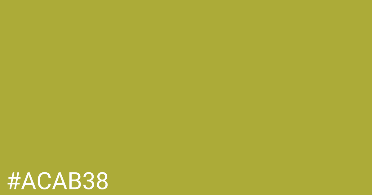 Hex color #acab38 graphic