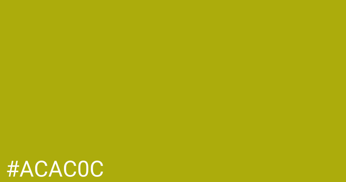 Hex color #acac0c graphic