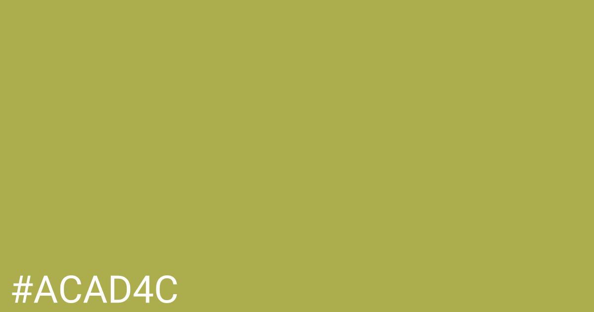 Hex color #acad4c graphic