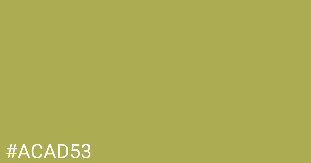 Hex color #acad53 graphic