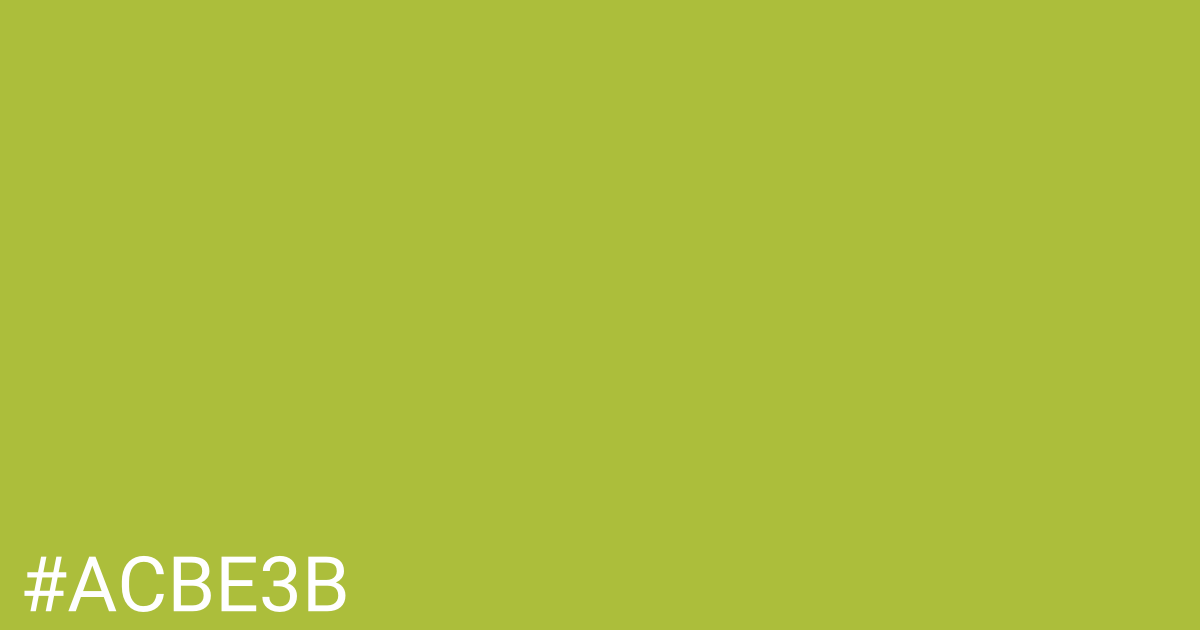 Hex color #acbe3b graphic