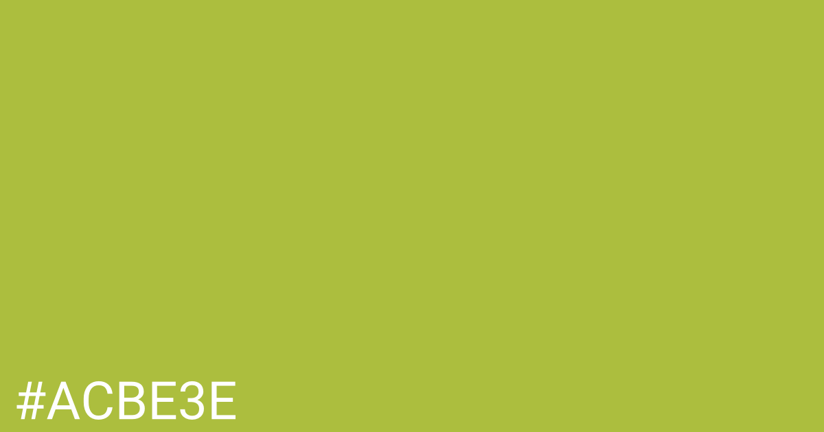 Hex color #acbe3e graphic