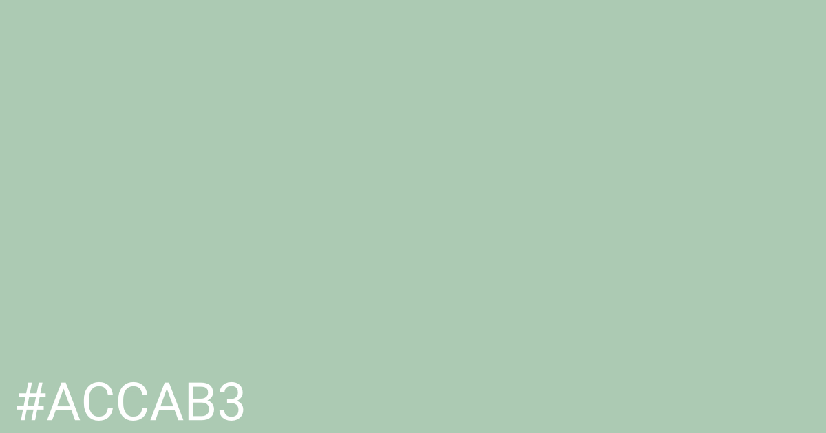 Hex color #accab3 graphic