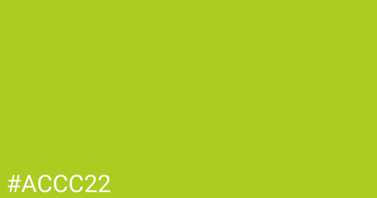 Hex color #accc22 graphic