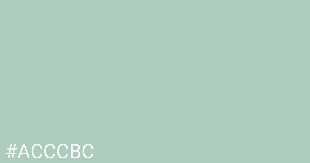 Hex color #acccbc graphic