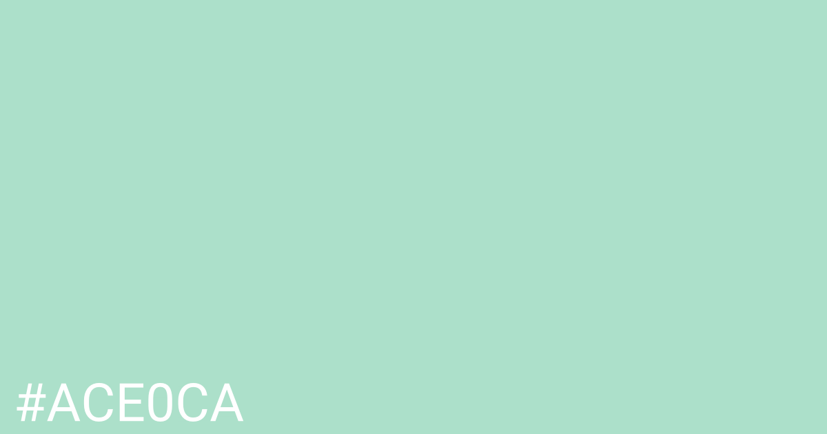 Hex color #ace0ca graphic