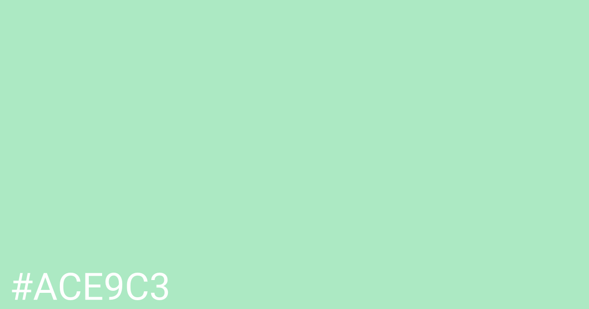 Hex color #ace9c3 graphic