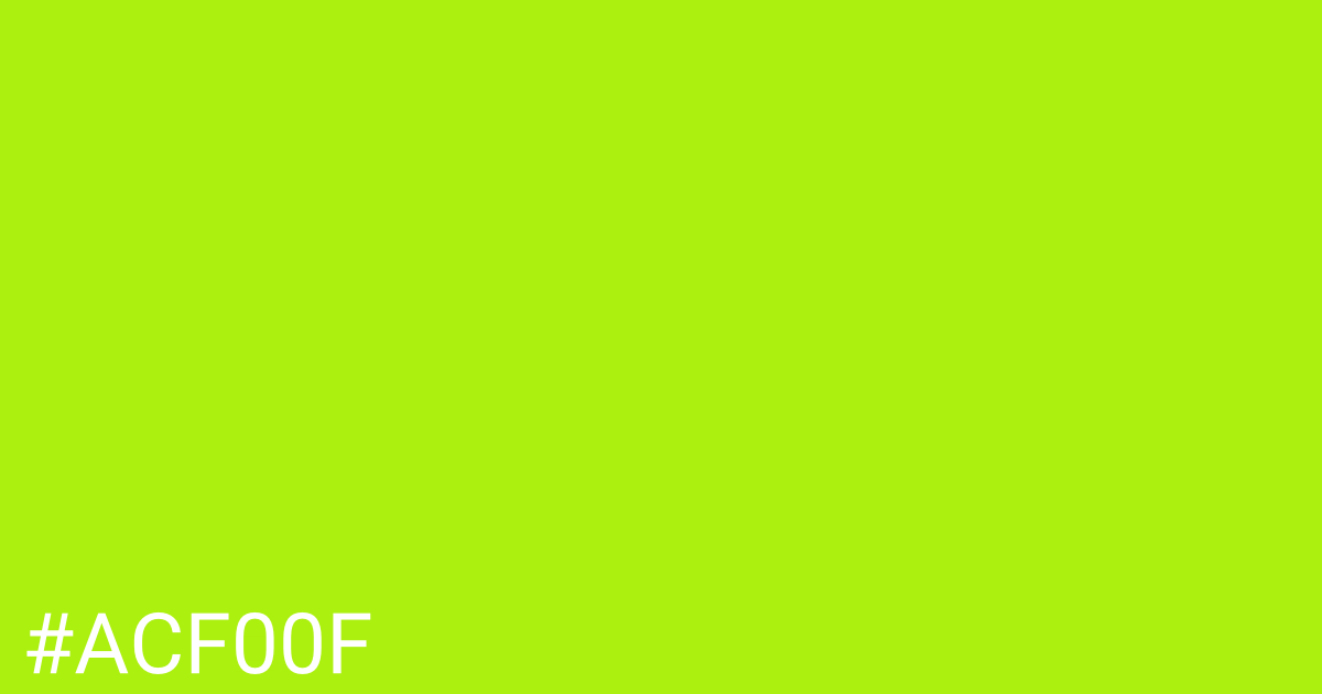 Hex color #acf00f graphic