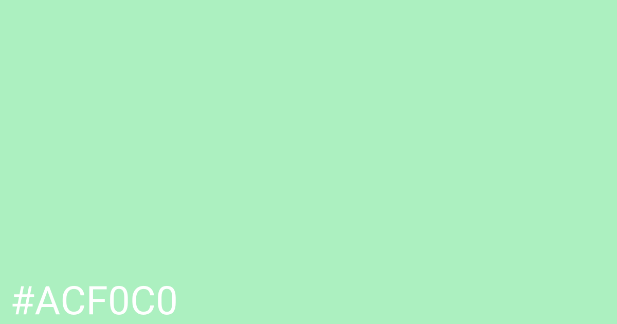 Hex color #acf0c0 graphic