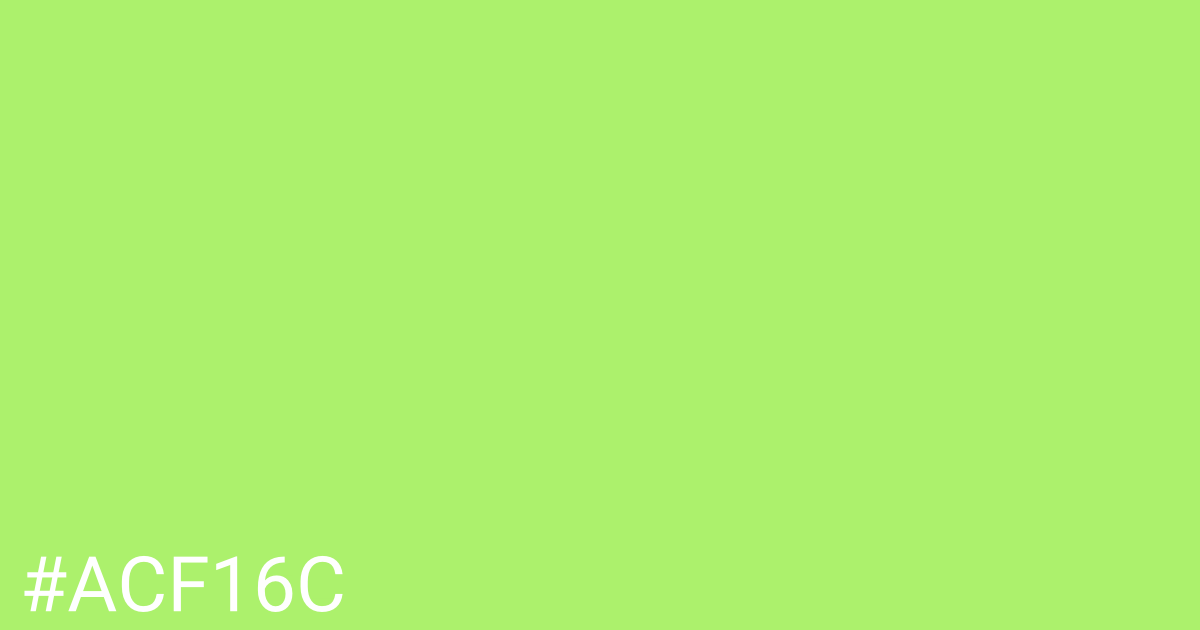 Hex color #acf16c graphic