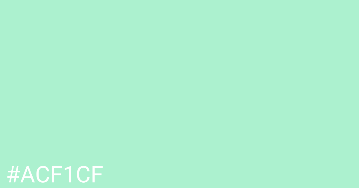 Hex color #acf1cf graphic