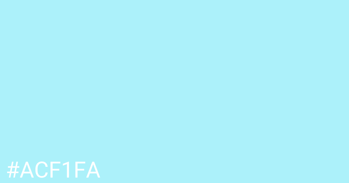 Hex color #acf1fa graphic