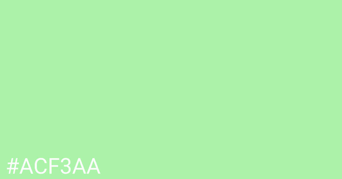 Hex color #acf3aa graphic