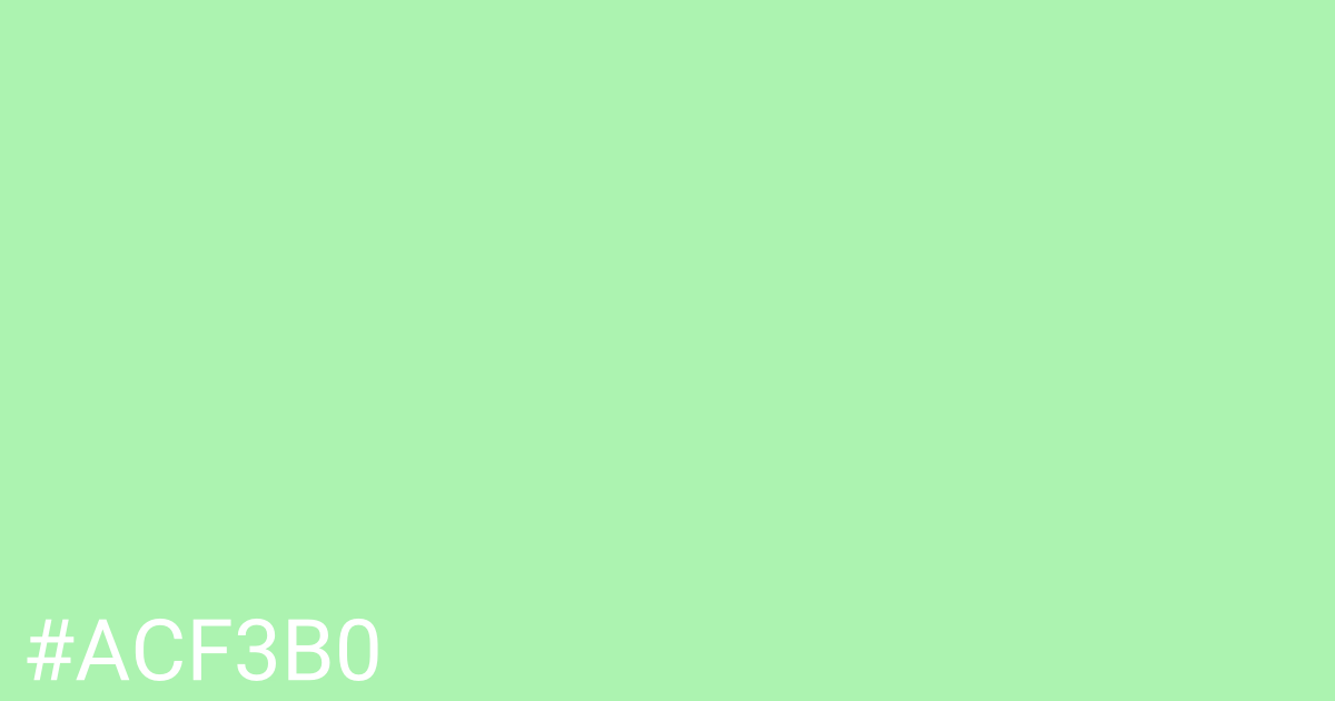 Hex color #acf3b0 graphic