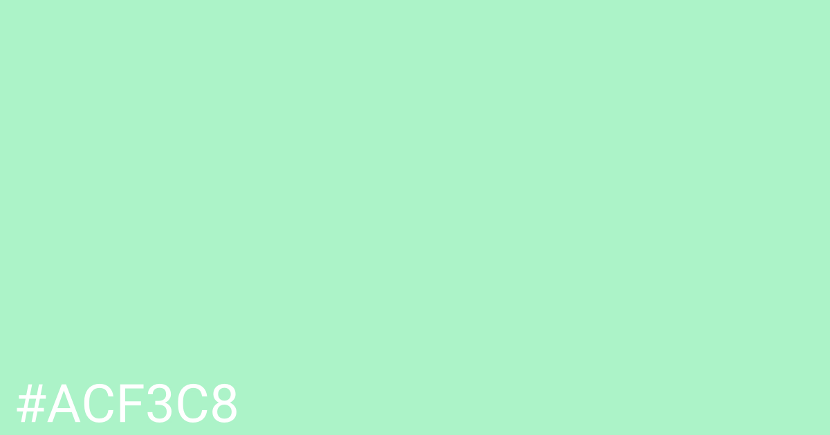 Hex color #acf3c8 graphic