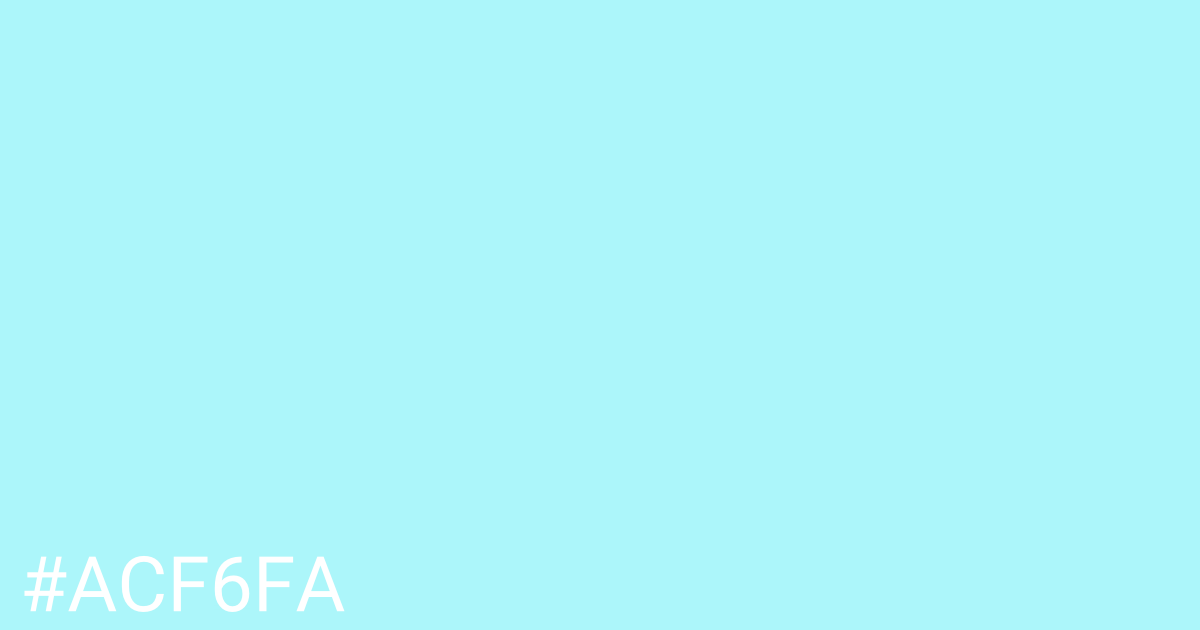 Hex color #acf6fa graphic