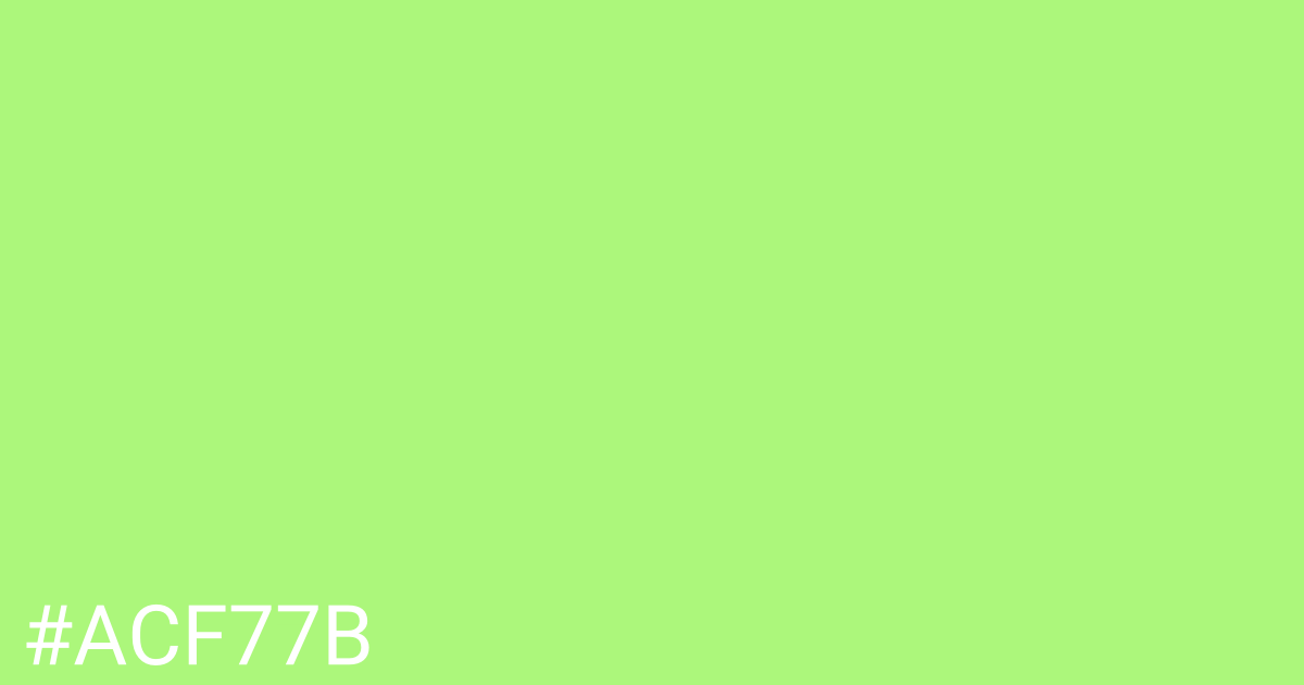 Hex color #acf77b graphic