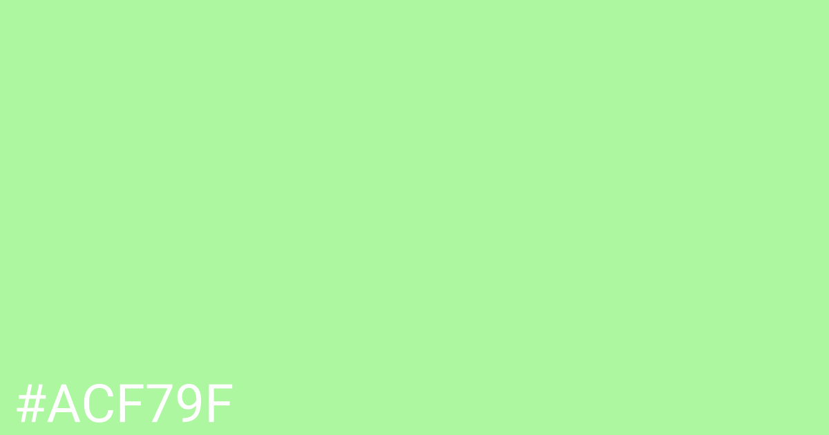 Hex color #acf79f graphic