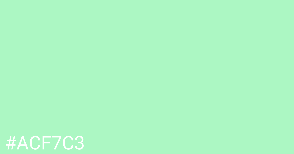 Hex color #acf7c3 graphic