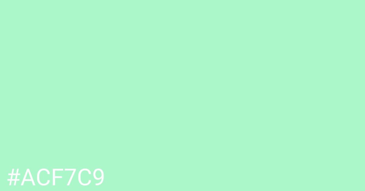 Hex color #acf7c9 graphic