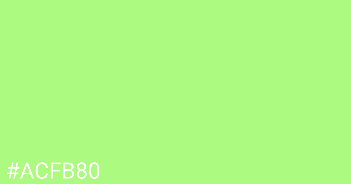 Hex color #acfb80 graphic