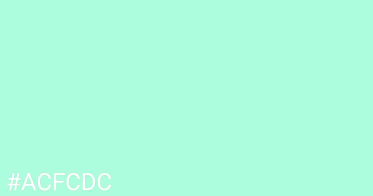 Hex color #acfcdc graphic