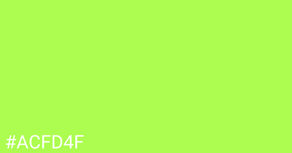 Hex color #acfd4f graphic