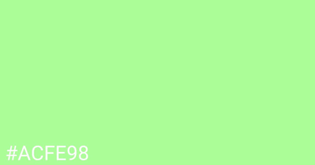 Hex color #acfe98 graphic