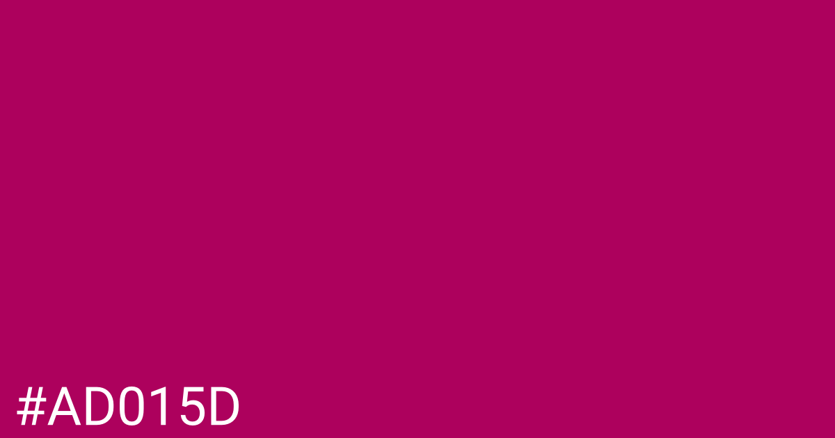 Hex color #ad015d graphic