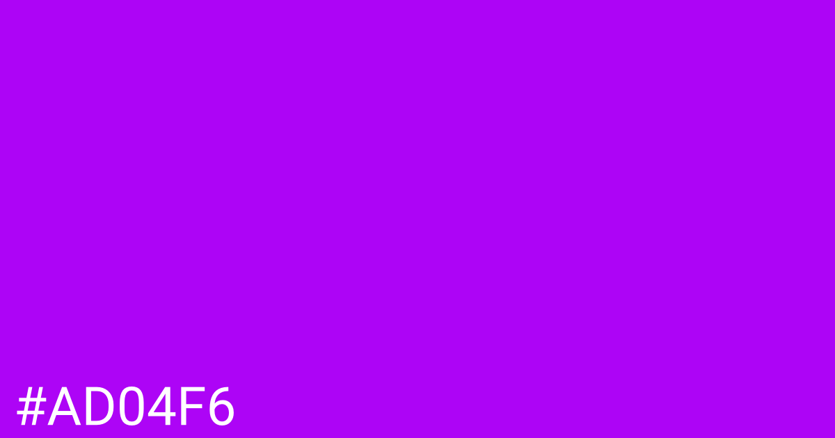 Hex color #ad04f6 graphic
