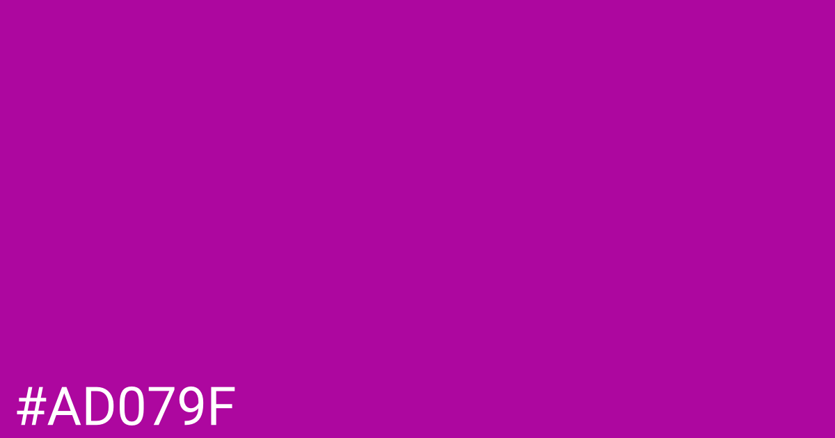 Hex color #ad079f graphic