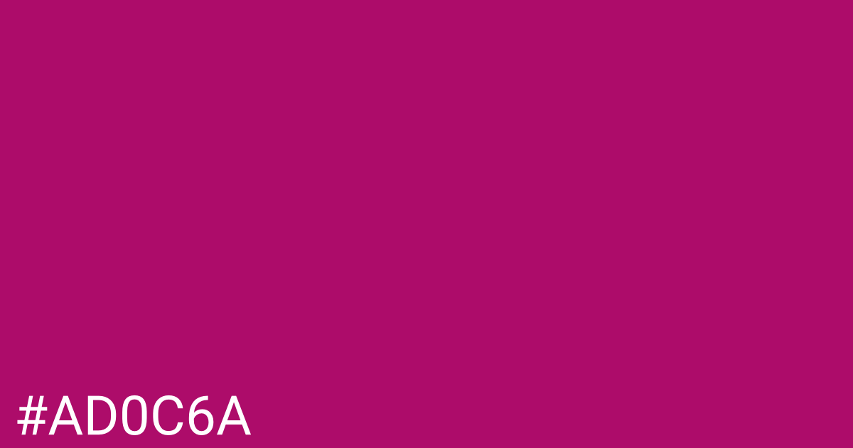 Hex color #ad0c6a graphic