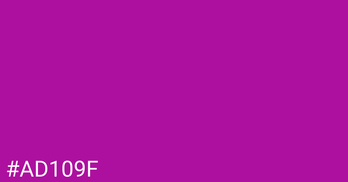 Hex color #ad109f graphic