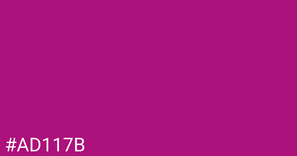 Hex color #ad117b graphic