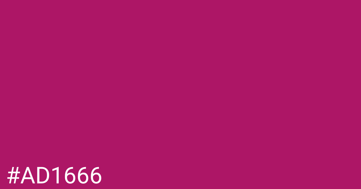 Hex color #ad1666 graphic