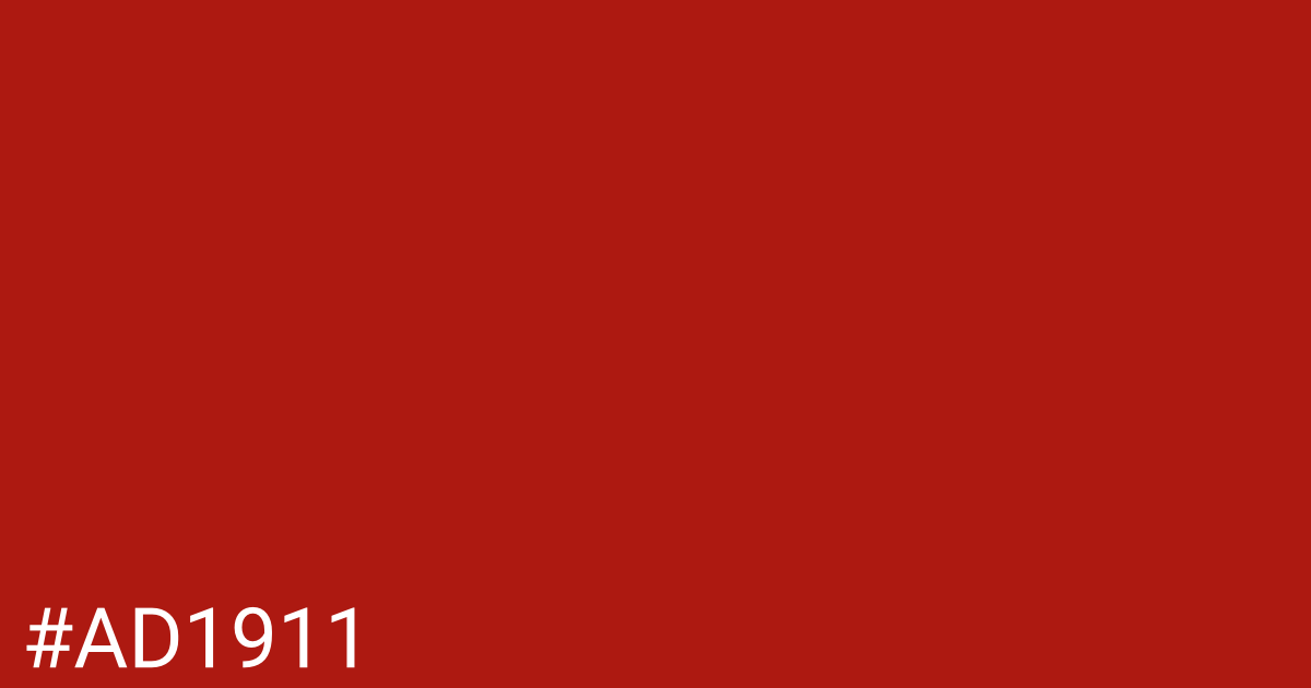 Hex color #ad1911 graphic
