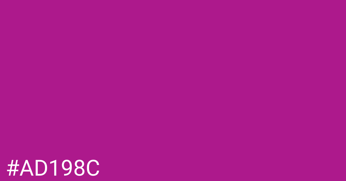 Hex color #ad198c graphic