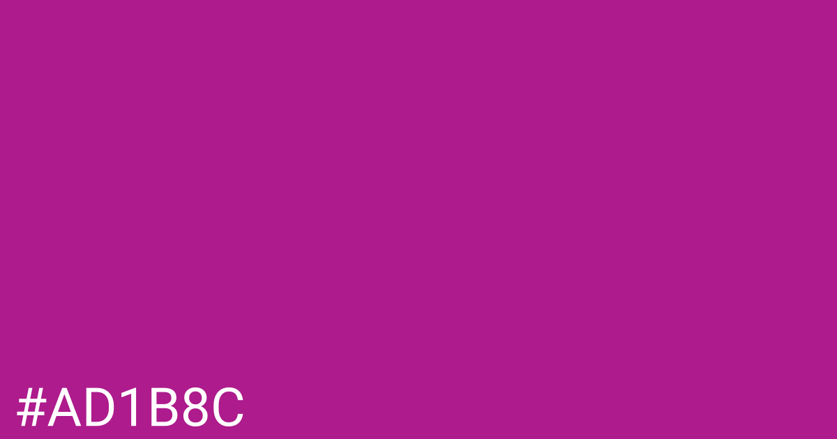 Hex color #ad1b8c graphic