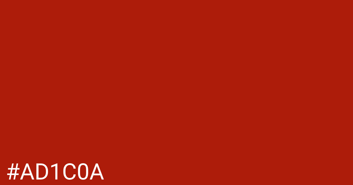 Hex color #ad1c0a graphic