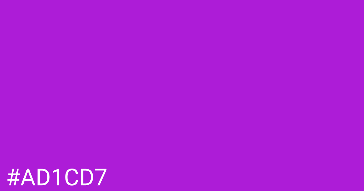 Hex color #ad1cd7 graphic