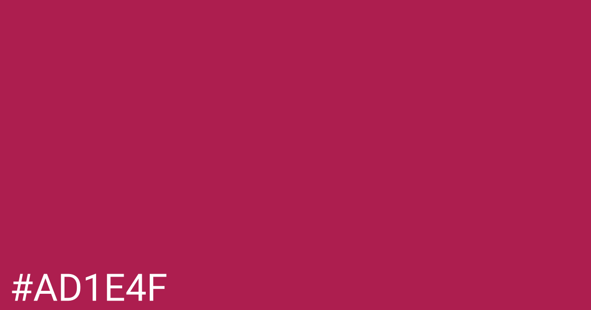 Hex color #ad1e4f graphic