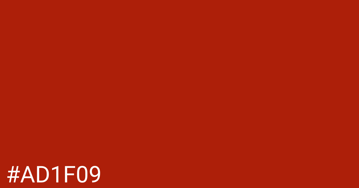 Hex color #ad1f09 graphic