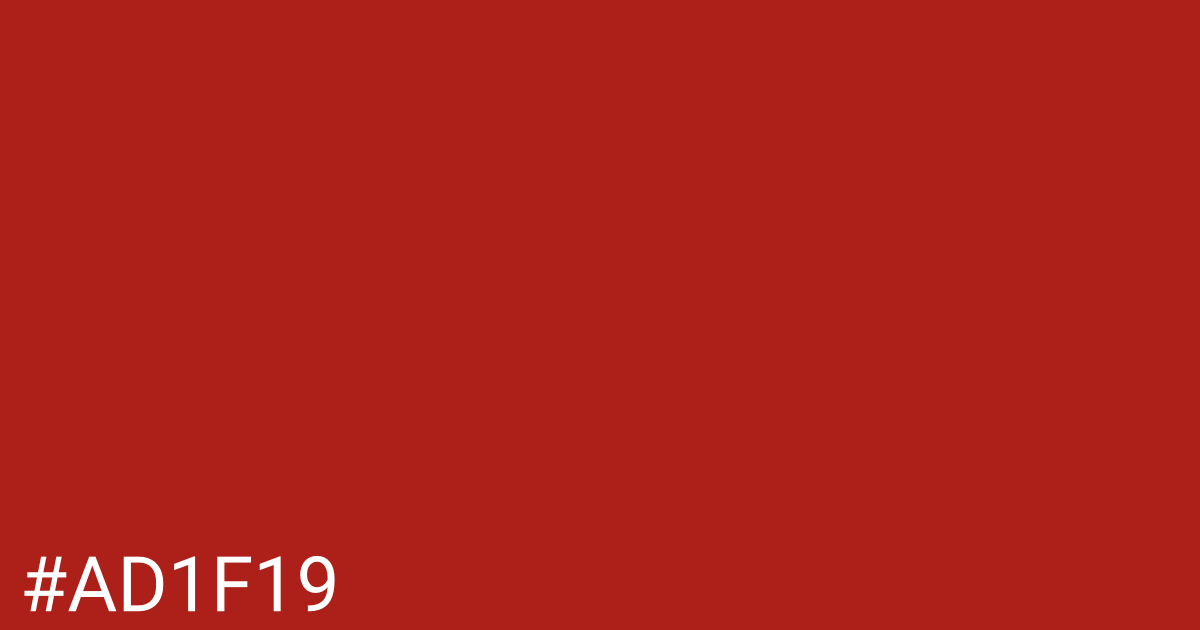 Hex color #ad1f19 graphic