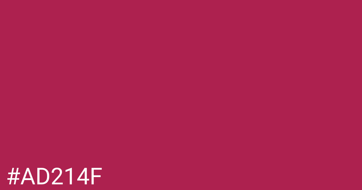 Hex color #ad214f graphic